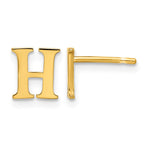 Sterling Silver Gold-plated Initial Post Earrings view