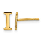 Sterling Silver Gold-plated Initial Post Earrings view