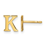 Sterling Silver Gold-plated Initial Post Earrings view