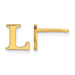 Sterling Silver Gold-plated Initial Post Earrings view