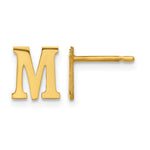 Sterling Silver Gold-plated Initial Post Earrings view