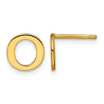 Sterling Silver Gold-plated Initial Post Earrings view