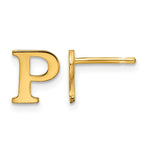 Sterling Silver Gold-plated Initial Post Earrings view