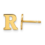 Sterling Silver Gold-plated Initial Post Earrings view