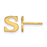 Sterling Silver Gold-plated Initial Post Earrings view