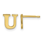 Sterling Silver Gold-plated Initial Post Earrings view