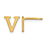 Sterling Silver Gold-plated Initial Post Earrings view
