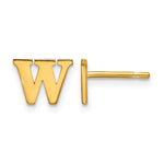 Sterling Silver Gold-plated Initial Post Earrings view