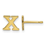 Sterling Silver Gold-plated Initial Post Earrings view
