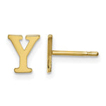 Sterling Silver Gold-plated Initial Post Earrings view