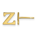 Sterling Silver Gold-plated Initial Post Earrings view