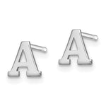 Sterling Silver Rhodium-plated Initial Post Earrings view 3