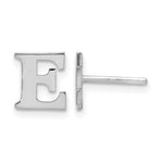 Sterling Silver Rhodium-plated Initial Post Earrings view
