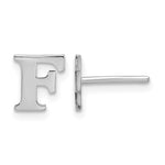 Sterling Silver Rhodium-plated Initial Post Earrings view