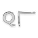 Sterling Silver Rhodium-plated Initial Post Earrings view
