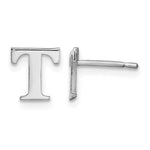Sterling Silver Rhodium-plated Initial Post Earrings view
