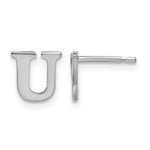 Sterling Silver Rhodium-plated Initial Post Earrings view