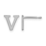 Sterling Silver Rhodium-plated Initial Post Earrings view
