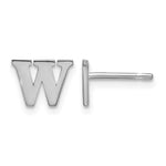 Sterling Silver Rhodium-plated Initial Post Earrings view