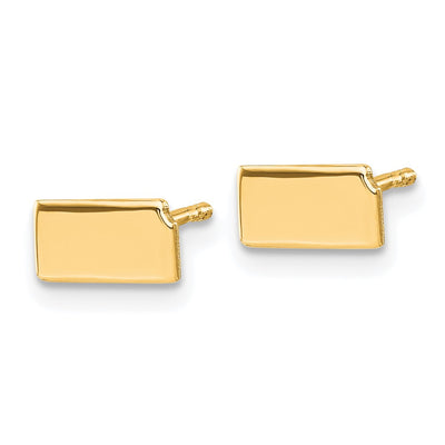 Sterling Silver/Gold-plated Kansas State Earrings