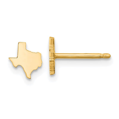 Sterling Silver/Gold-plated Texas State Earrings