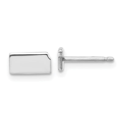 Sterling Silver/Rhodium-plated Kansas State Earrings