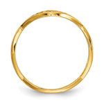 14K Yellow Gold Twisted Band with Epoxy Monogram Ring view