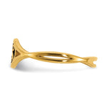 SS/Gold-plated Twisted Band with Epoxy Monogram Ring view