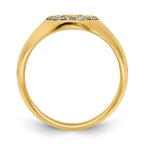 10K & 14K Gold Classic Initial Oval with Diamond Ring view