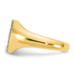 10K & 14K Gold Classic Initial Oval with Diamond Ring view
