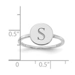 10K & 14K Gold Round Initial Ring view 3