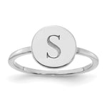 10K & 14K Gold Round Initial Ring view 1