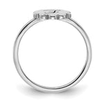 10K & 14K Gold Initial Flower Ring view 2