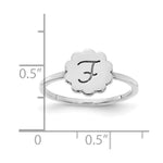10K & 14K Gold Initial Flower Ring view 3