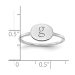 10K & 14K Gold Oval Initial Ring view 3