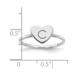 10K & 14K Gold Initial Heart Ring view 2