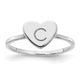 10K & 14K Gold Initial Heart Ring