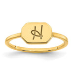 10K & 14K Gold Initial Ring view 6
