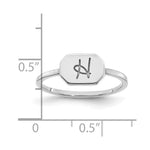 10K & 14K Gold Initial Ring view 3