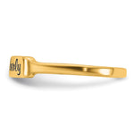 14K Yellow Gold Name and Genuine Stone Ring view