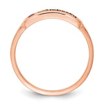 14K Rose Gold Name and Genuine Stone Ring view