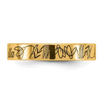 14K Yellow Gold Name and Birth Flower Ring view
