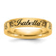 14K Yellow Gold Name and Birth Flower Ring