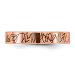 14K Rose Gold Name and Birth Flower Ring view