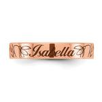 14K Rose Gold Name and Birth Flower Ring view