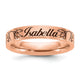 14K Rose Gold Name and Birth Flower Ring