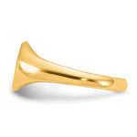 10K & 14K Gold Epoxy Initial and Birth Flower Signet Ring view 3