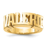 14K Rose Gold Cut-out Name Rings view