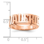 14K Rose Gold Cut-out Name Rings view
