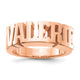 14K Rose Gold Cut-out Name Rings
